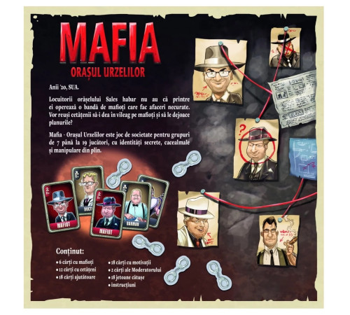 trefl 02505 joc de masă "mafia – orasul urzelilor" (ro)