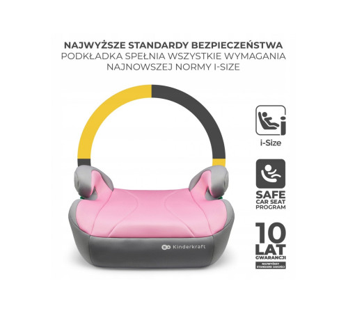 kinderkraft scaun auto i-boost i-size (135-150 cm.) roz