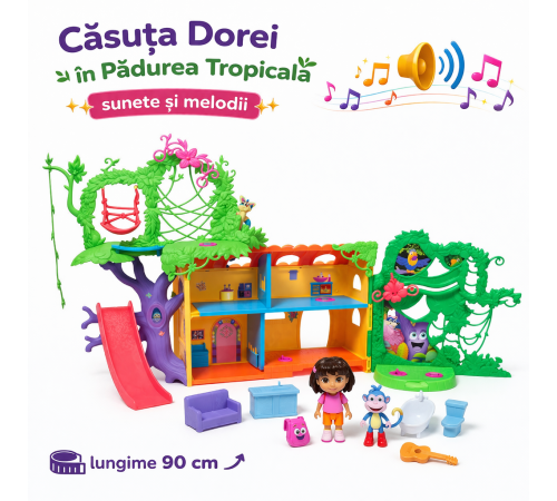  spin master 6073669 set de joacă "căsuța dorei &icirc;n pădurea tropicală" (90 cm)