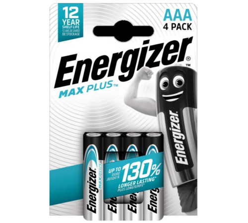 energizer max plus baterii alcaline aaa (4 buc.)