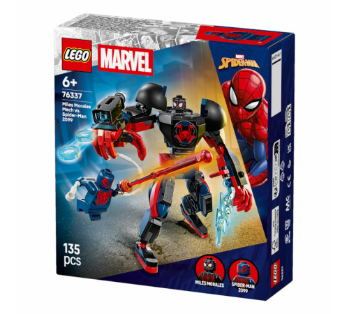  lego marvel 76337 constructor "miles morales mech vs. spider-man" (135 el.)