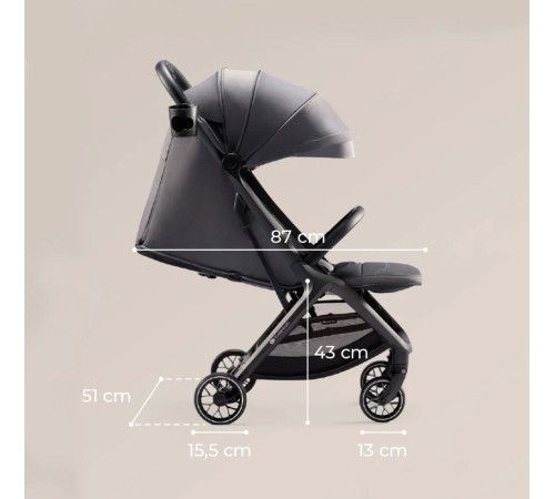 kinderkraft Коляска прогулочная nubi 2 бежевый