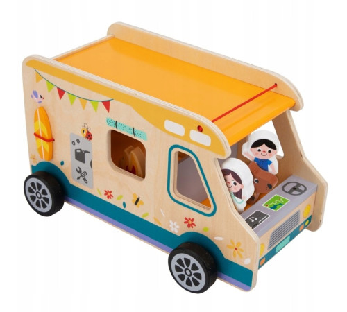 tooky toy th427 mașină de camping din lemn