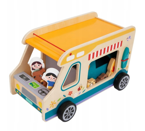 tooky toy th427 mașină de camping din lemn