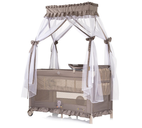  chipolino kosipa252be Țarc-patut cu baldachin palace bear bej