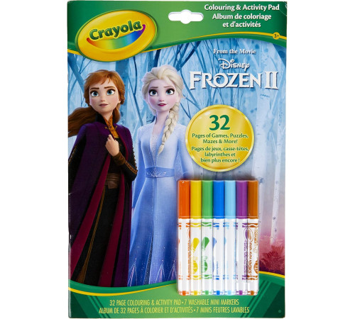  crayola 04-5900 Альбом для раскрашивания "frozen 2" с фломастерами