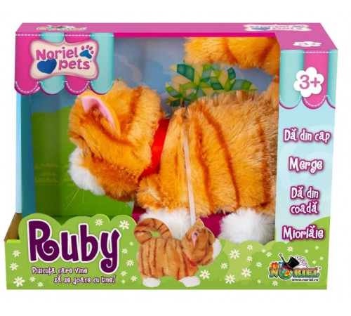  noriel int3282 jucărie de plus interactivă "pisicuța ruby"