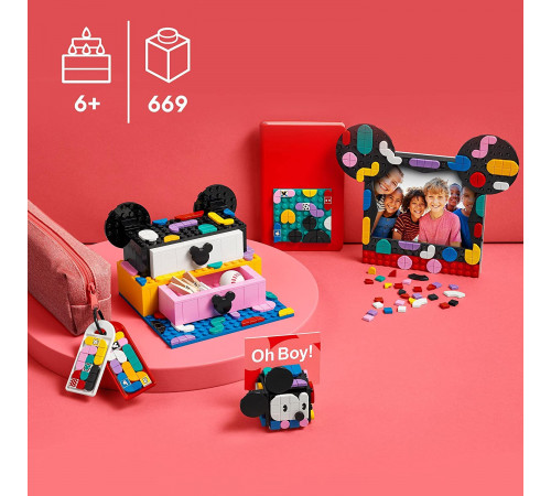 lego dots 41964 Конструктор " Шкатулка Микки Минни Маус "Снова в школу" (669 дет.)