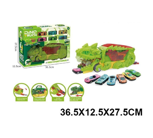 611125 set de joacă "dino truck" cu mașini