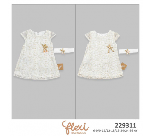 flexi 229311 rochie + bentita (6/9/12/18/24 luni) in sort.