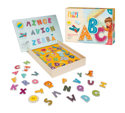 as kids 1029-64533 Детская развивающая настольная игра happihobbi "Магнитный Алфавит"