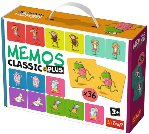 trefl 02271 Настольная игра "memos classic&plus - Двигайся и играй"