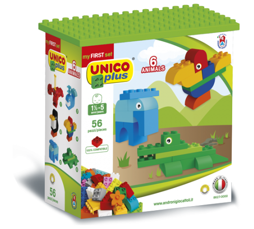 Детский магазин в Кишиневе в Молдове androni 8627-0000 Конструктор unicoplus "Мой первый набор" (56 дет.)