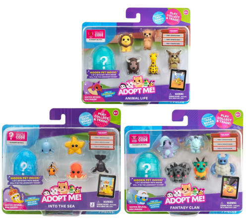 roblox adopt me! ame0017-3 set de 6 figurine "pets multipack" (in sort.)