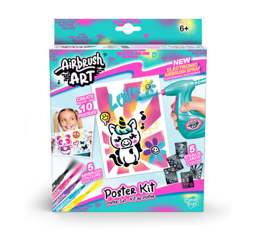  canal toys air015 Набор для творчества "diy airbrush art" с постерами