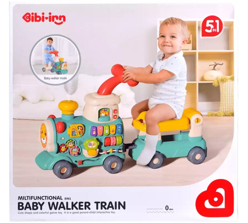 bibiin toys 6064 Ходунки 5 в 1 "Поезд с вагончиком" 
