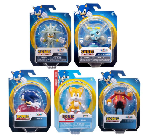 sonic the hedgehog 419024 figurină articulată (6 cm) în sort.