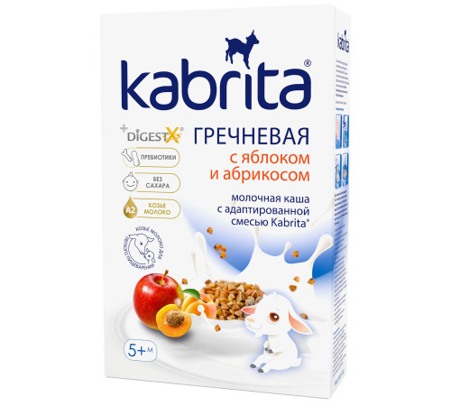 kabrita Каша гречневая на козьем молочке с яблоком и абрикосом (5 м+) 180 гр.