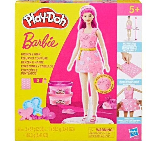  play-doh g1357 Набор "barbie hearts and hair doll"