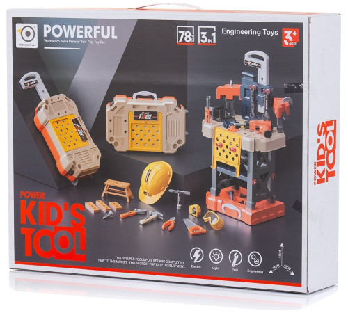 chipolino dipk002409ws Игровой набор "Стол с инструментами" (78 дет.)