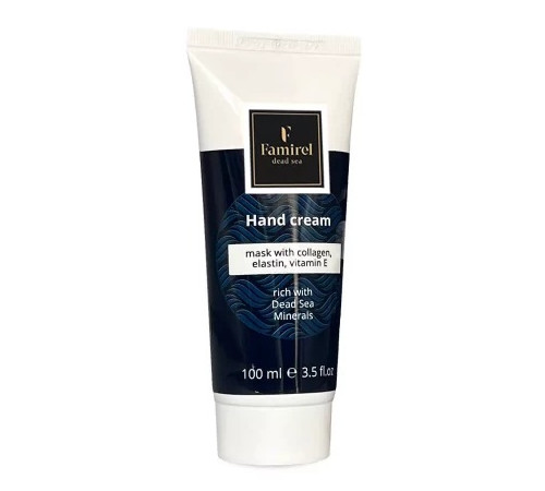 famirel masca crema pentru maini cu colagen, elastina, vitamina e si minerale de la marea moarta (100 ml.) 085052