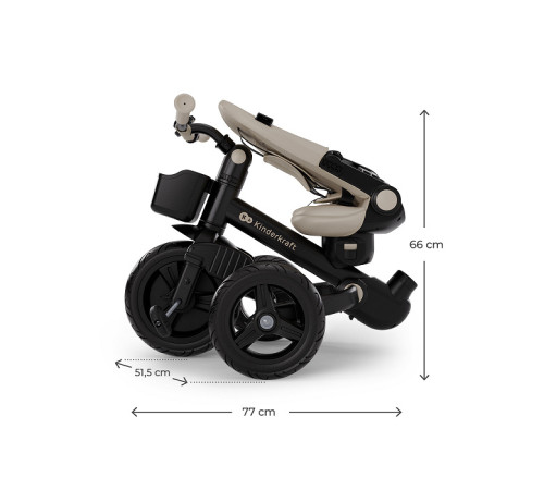 kinderkraft Трицикл aveo 2 plus (бежевый)