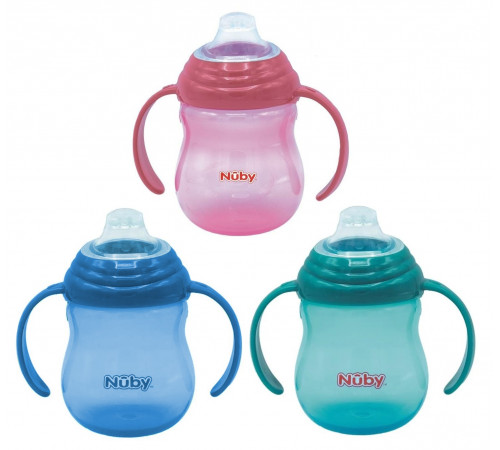 nuby nv0406013 cupa de invatare cu sistem anti-varsare (6m+) 270 ml.