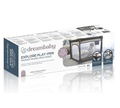dreambaby g9496 Детский манеж "explore play-pen" серый