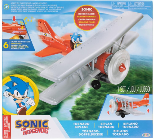 Детский магазин в Кишиневе в Молдове sonic the hedgehog 423284 Игровой набор "Биплан Торнадо с фигуркой Соника"