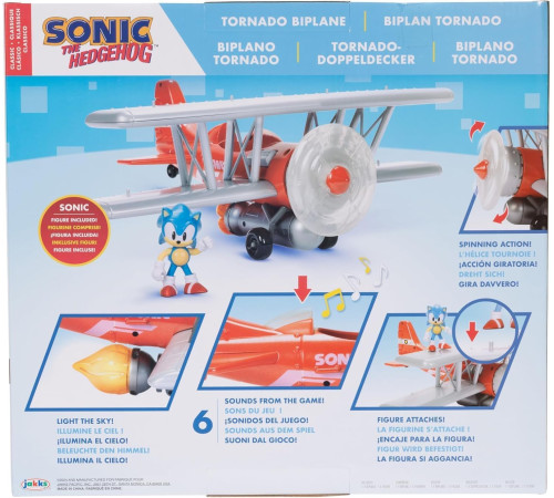 sonic the hedgehog 423284 set de joc "tornado biplan cu figură sonic"
