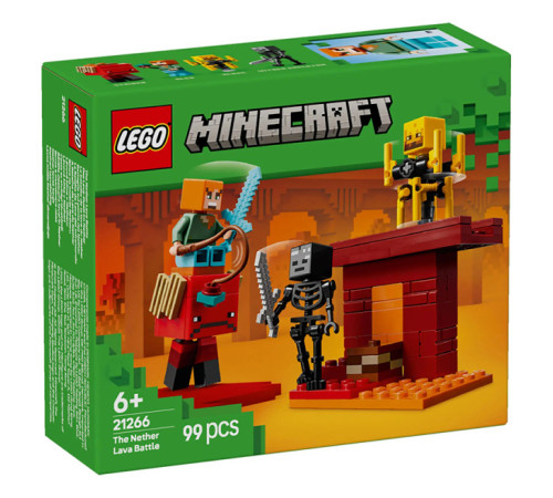  lego minecraft 21266 Конструктор "Битва за Нижнюю Лаву" (99 дет.)