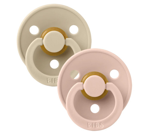 Bibs Suzeta rotunda din latex Color 2 buc. (0-6 luni) Blush & Vanilla  bibs suzeta rotunda din latex color 2 buc. (0-6 luni) blush & vanilla