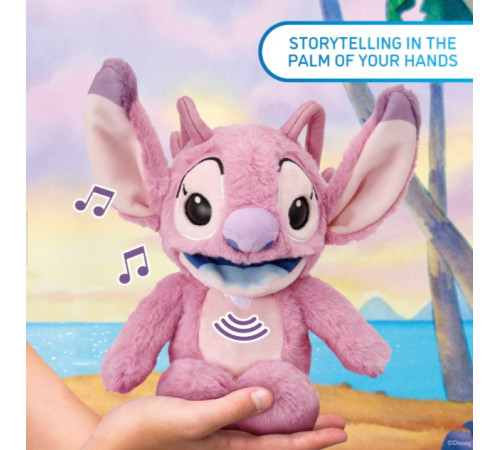 stitch dis1038 jucărie de pluș interactivă "real fx palm: disney angel"