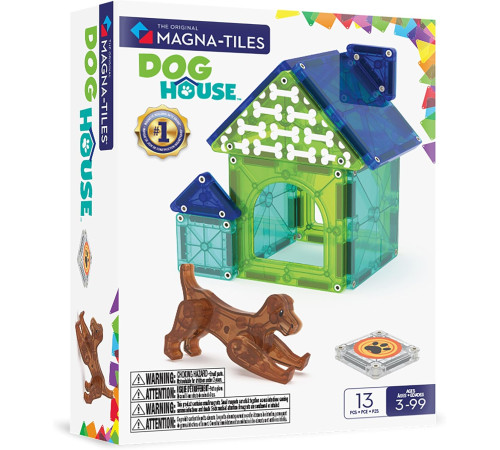 Детский&nbsp;магазин в Кишиневе в Молдове magna-tiles 252013dhmt Магнитный конструктор "Будка для собаки" (13 дет.)