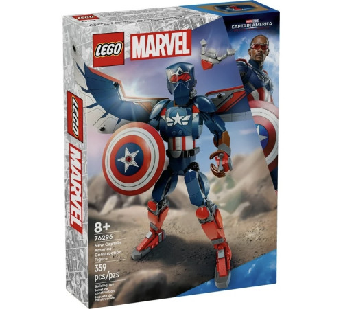 Lego Marvel 76296 Конструктор "Фигурка Капитана Америки" (359 эл.)  lego marvel 76296 Конструктор "Фигурка Капитана Америки" (359 эл.)