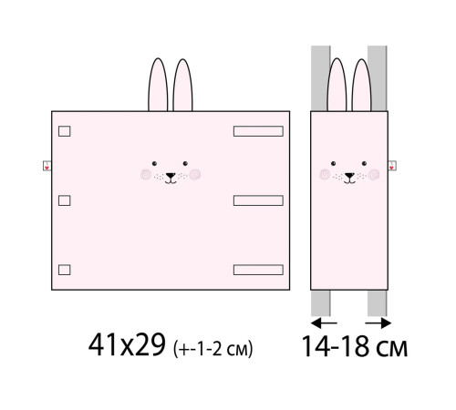 veres 154.05.11 Комплект Фенс-бампер "summer bunny pink" (6 ед.)
