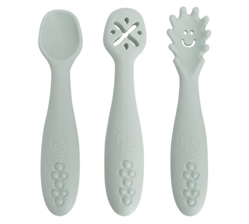  dreambaby g5075 Набор силиконовых столовых приборов scoop mash twist seafoam (3 шт.)