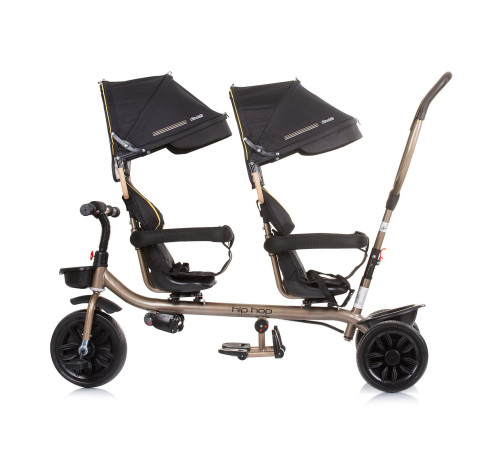 chipolino triciclu pentru gemeni "hip hop" trkhh0231eb ebony