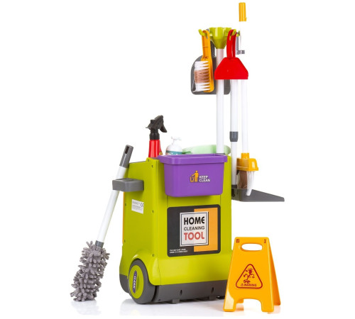  chipolino Игровой набор "Тележка для уборки с инструментами" dipk002410cl (16 предметов)
