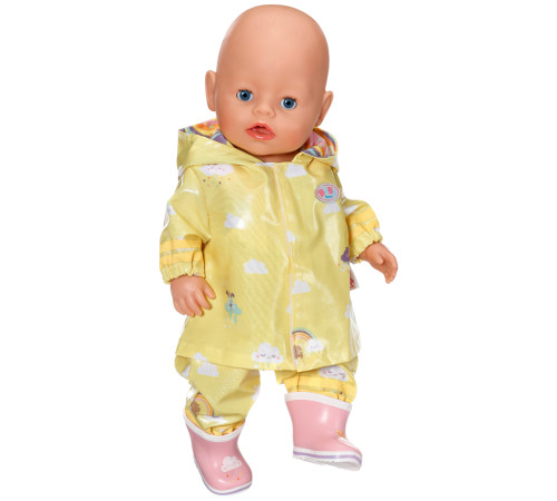 zapf creation 836460 set haine pentru păpuși baby born deluxe pelenă de ploaie (43 cm.)