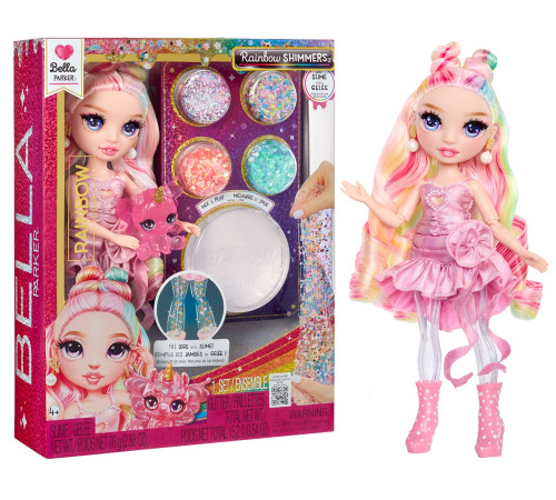  rainbow high 122401 set de joaca cu papusa "bella parker" seria "rainbow shimmers"