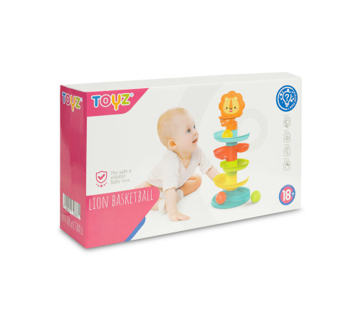 toyz-9010 3872 Развивающая игрушка "Баскетбольная корзина со львом"