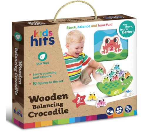 Jucării pentru Copii - Magazin Online de Jucării ieftine in Chisinau Baby-Boom in Moldova kids hits kh20/033 jucărie din lemn - cântar "crocodil”
