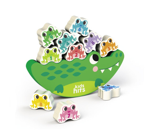 kids hits kh20/033 jucărie din lemn - c&acirc;ntar "crocodil&rdquo;
