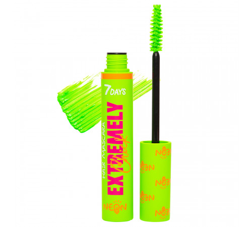 7days extremely chick rimel pentru păr uvglow neon / 604 club, verde, 10 ml