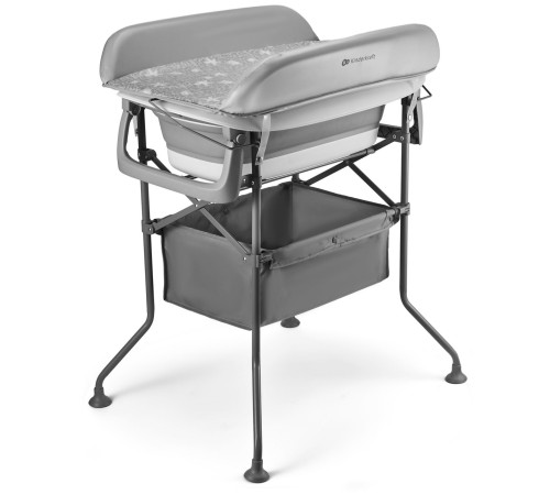  kinderkraft Пеленальный столик с ванной bubbly серый