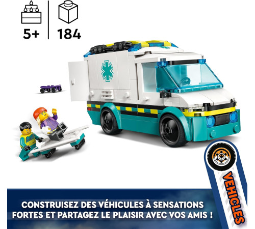 lego city 60451 Конструктор "Скорая помощь" (184 дет.)
