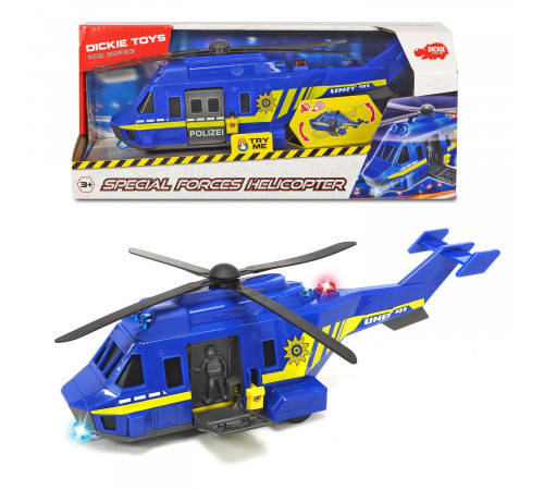 dickie 3714009 elicopter de poliție cu sunet și lumină