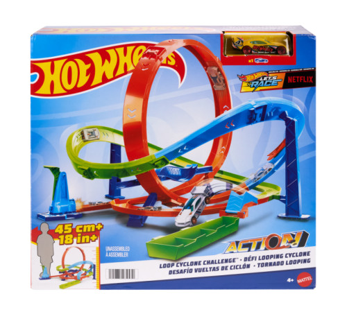  hot wheels htk16 set de joc "action loop cyclone challenge"