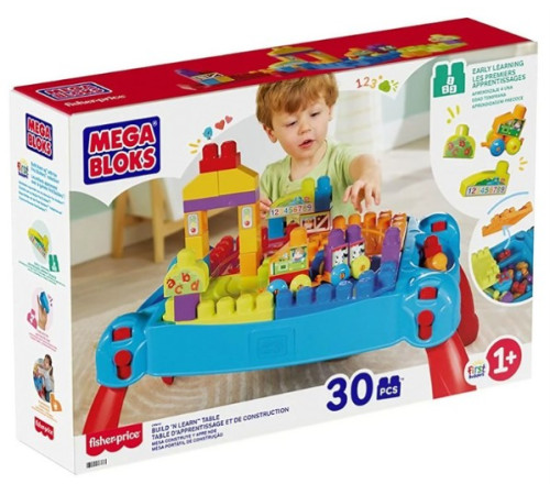 Детский&nbsp;магазин в Кишиневе в Молдове mega bloks cnm42 Развивающий столик-конструктор "Обучайся и строй" (30 дет.)